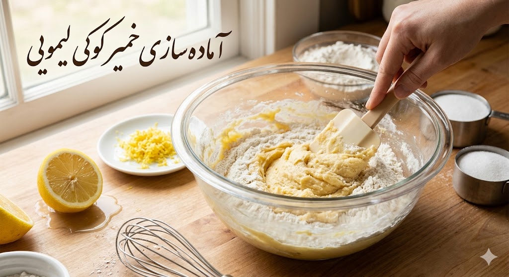 آماده سازی خمیر کوکی لیمویی 